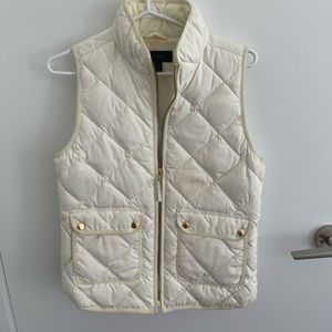 JCrew cream puffer vest